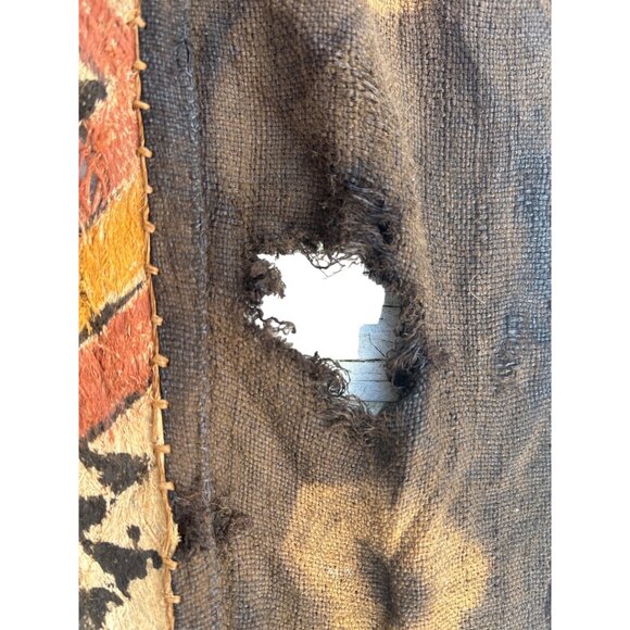 Vintage African Kuba Cloth Tapestry Wall Hanging With Geometric Patterns - Picture 3 of 16